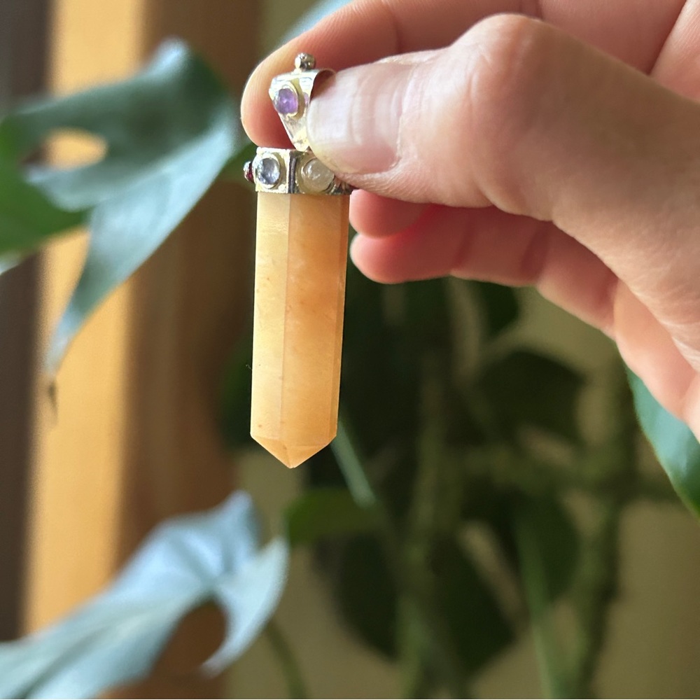 Orange aventurine pendant